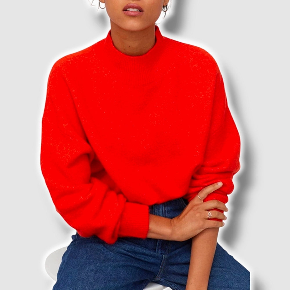 Modcloth Oversized Puff Sleeve Sweater L